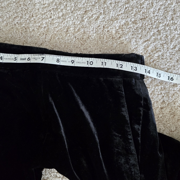 New J. Crew womens size 2 black velvet pull on pants  high rise - Picture 4 of 7